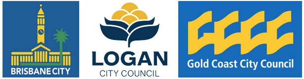 Brisbane, Logan, Gold Coast City Councils